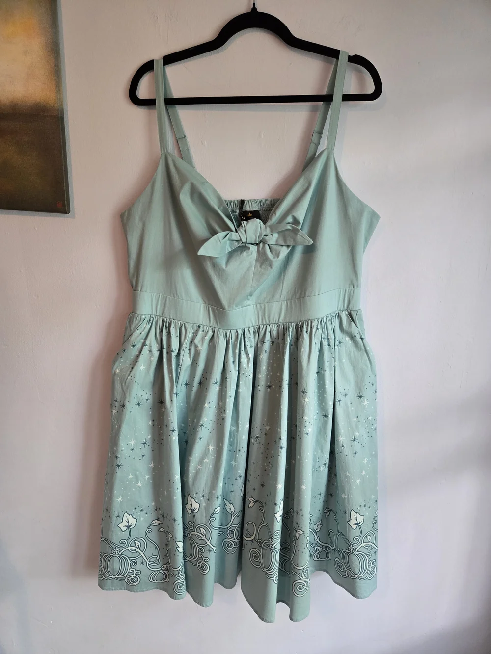 Disney Cinderella Fairy Godmother Tie-Front Midi Dress Skater Dress 2X 18/20 - Picture 2 of 6